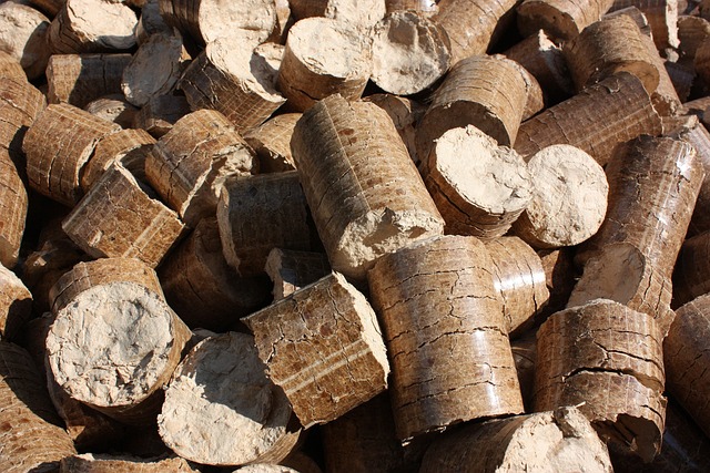 Round wood briquettes